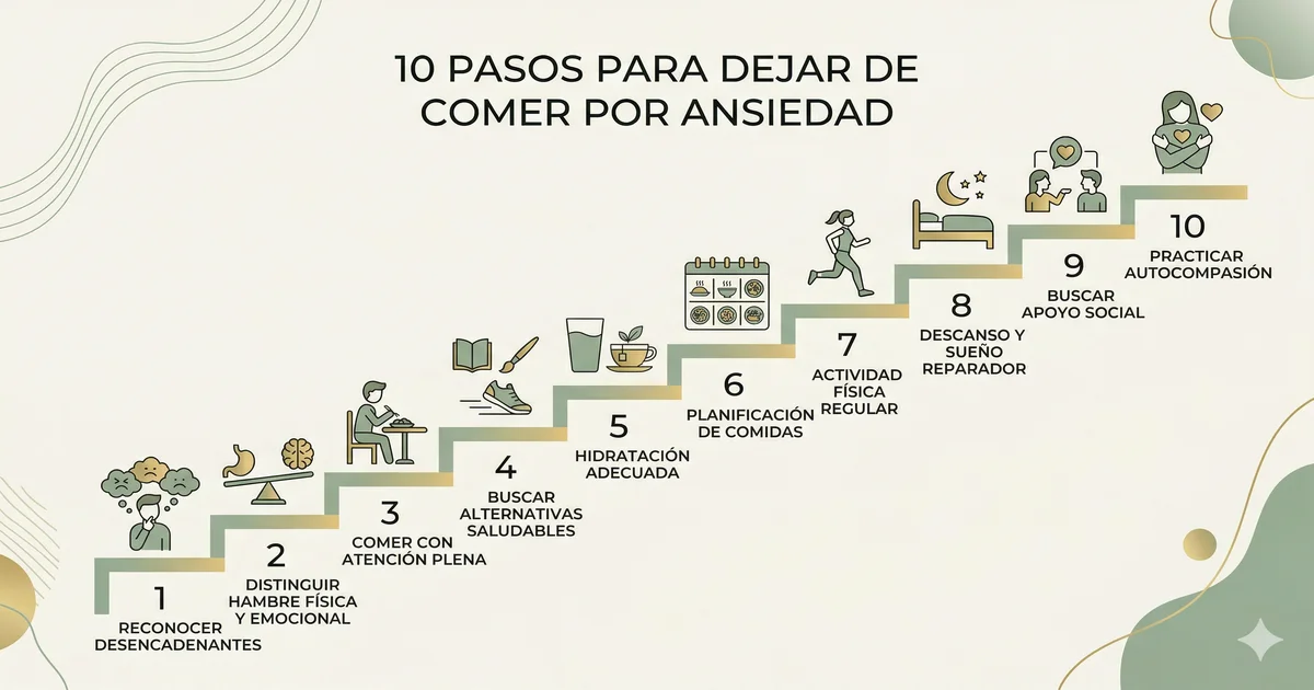 Cómo dejar de comer por ansiedad: 10 pasos que funcionan de verdad