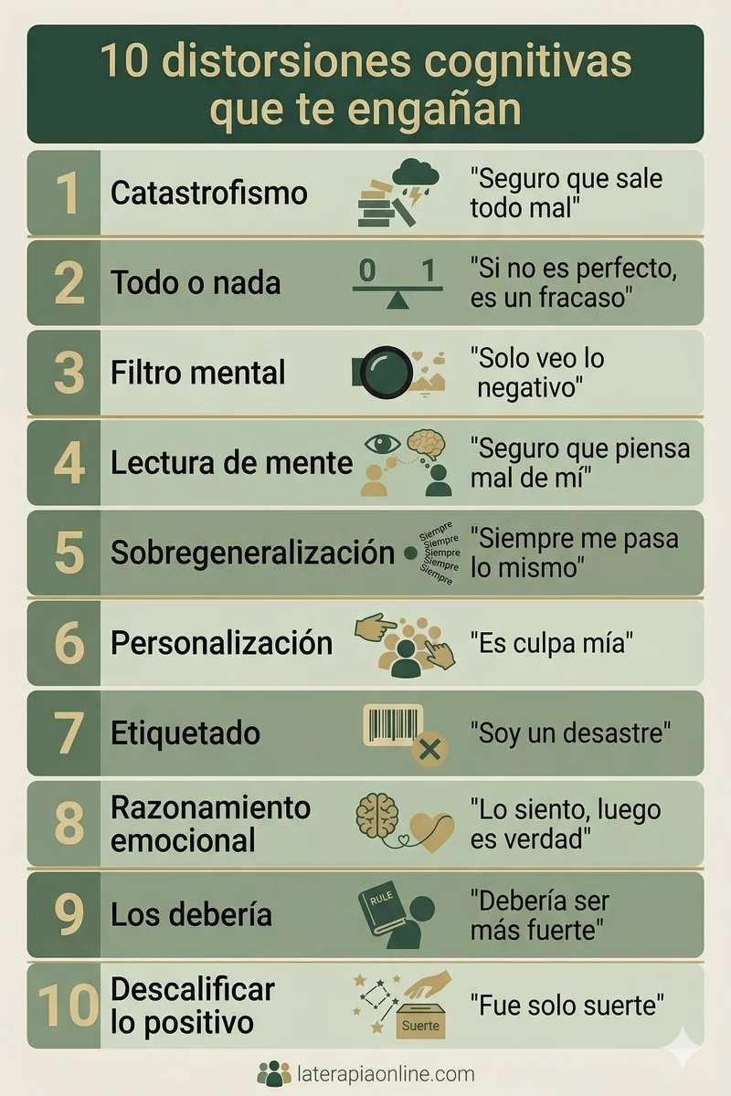 Distorsiones cognitivas: qué son, tipos y cómo la inferencia arbitraria distorsiona tu realidad